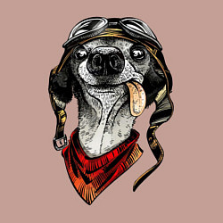 Свитшот хлопковый мужской Biker dog, цвет: пыльно-розовый — фото 2