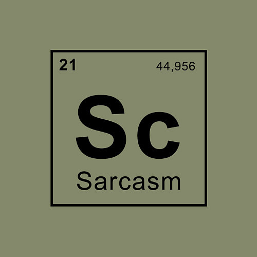 Мужской свитшот САРКАЗМ - SARCASM, Sc Таблица Менделеева / Авокадо – фото 3
