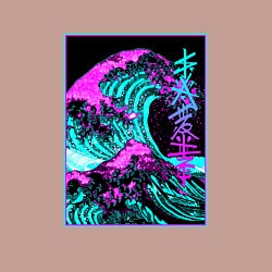 Свитшот хлопковый мужской НЕОНОВАЯ ВОЛНА, ЯПОНИЯ, ФУДЗИЯМА JAPAN NEON, цвет: пыльно-розовый — фото 2