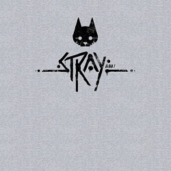 Свитшот хлопковый мужской Stray: Black Logo, цвет: меланж — фото 2