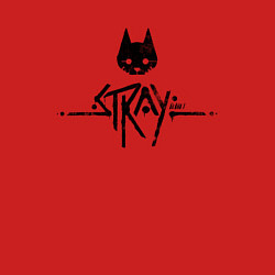 Свитшот хлопковый мужской Stray: Black Logo, цвет: красный — фото 2