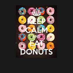 Свитшот хлопковый мужской Keep Calm And Eat Donuts, цвет: черный — фото 2