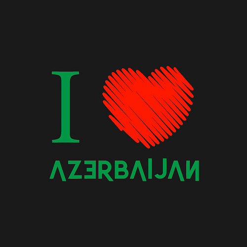 Мужской свитшот Love Azerbaijan / Черный – фото 3