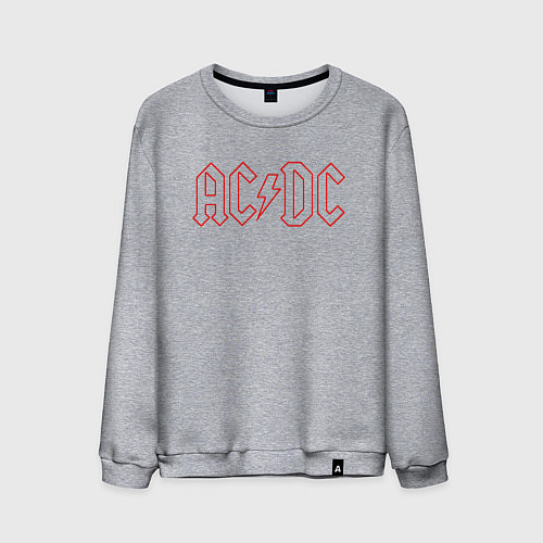 Мужской свитшот ACDC - Logo / Меланж – фото 1