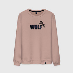 Свитшот хлопковый мужской Wolf brand, цвет: пыльно-розовый