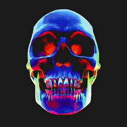 Свитшот хлопковый мужской Cool neon skull, цвет: черный — фото 2