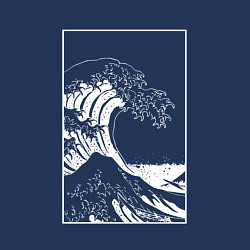 Свитшот хлопковый мужской Japan waves Японская волна, цвет: тёмно-синий — фото 2