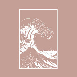 Свитшот хлопковый мужской Japan waves Японская волна, цвет: пыльно-розовый — фото 2