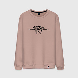 Свитшот хлопковый мужской Stray Logo, цвет: пыльно-розовый