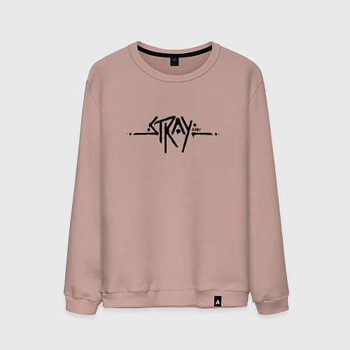 Мужской свитшот Stray Logo спина / Пыльно-розовый – фото 1
