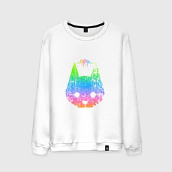 Свитшот хлопковый мужской Stray: Gradient, цвет: белый
