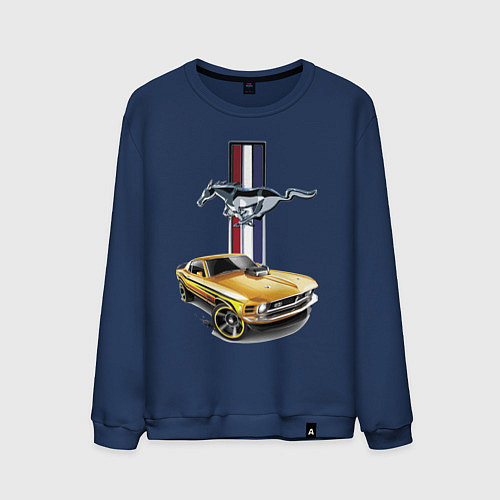 Мужской свитшот Mustang motorsport / Тёмно-синий – фото 1