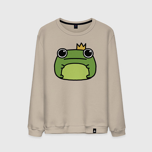 Мужской свитшот Frog Lucky король / Миндальный – фото 1
