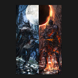 Свитшот хлопковый мужской Dark Souls x Bloodborne Дарк Соулс, цвет: черный — фото 2