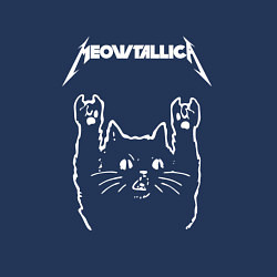 Свитшот хлопковый мужской МЯУТАЛИКА металлика кот, цвет: тёмно-синий — фото 2