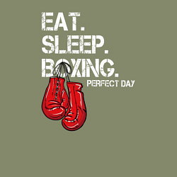 Свитшот хлопковый мужской Есть Спать Боксировать Прекрасный день, цвет: авокадо — фото 2