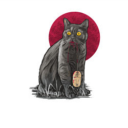 Свитшот хлопковый мужской Кот программист и мышка, цвет: белый — фото 2