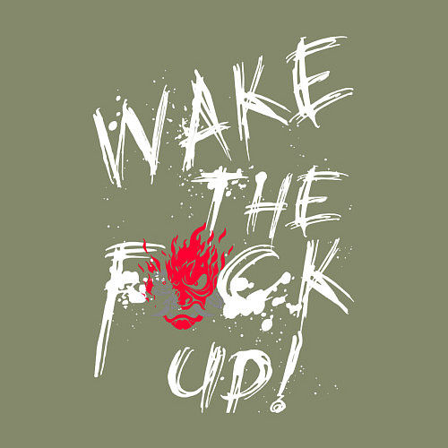 Мужской свитшот WAKE THE F*CK UP! CYBERPUNK КИБЕРПАНК / Авокадо – фото 3