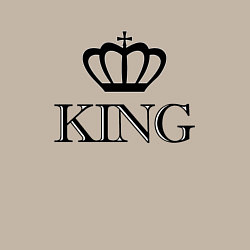 Свитшот хлопковый мужской KING Парные Король, цвет: миндальный — фото 2