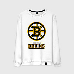 Свитшот хлопковый мужской Boston Bruins , Бостон Брюинз, цвет: белый