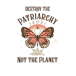 Свитшот хлопковый мужской Destroy the Patriachy, цвет: белый — фото 2