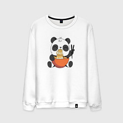 Мужской свитшот Cute Panda Eating Ramen