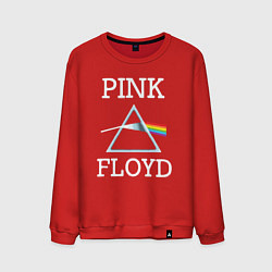 Свитшот хлопковый мужской PINK FLOYD - ПИНК ФЛОЙД ЛОГОТИП, цвет: красный