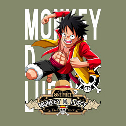 Свитшот хлопковый мужской One Piece Monkey Большой Куш Манки, цвет: авокадо — фото 2