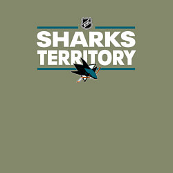 Свитшот хлопковый мужской SHARKS TERRITORY САН-ХОСЕ ШАРКС, цвет: авокадо — фото 2