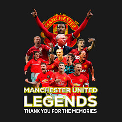 Свитшот хлопковый мужской Легенды Манчестера Manchester United Legends, цвет: черный — фото 2