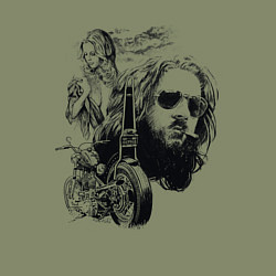 Свитшот хлопковый мужской Мечта и дух Свободы, цвет: авокадо — фото 2