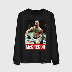 Свитшот хлопковый мужской Конор МакГрегор McGregor, цвет: черный