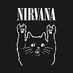 Свитшот хлопковый мужской Nirvana Rock Cat, НИРВАНА, цвет: черный — фото 2