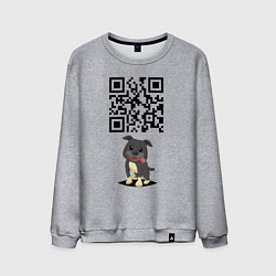 Мужской свитшот Sex, milk, rock n roll! QR code!