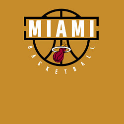 Свитшот хлопковый мужской MIAMI HEAT NBA МАЯМИ ХИТ НБА, цвет: горчичный — фото 2