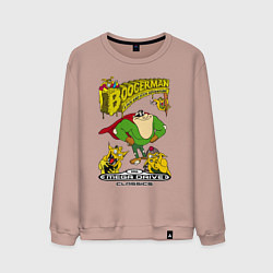 Свитшот хлопковый мужской Booger boy, цвет: пыльно-розовый