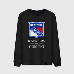Свитшот хлопковый мужской Rangers are coming, Нью Йорк Рейнджерс, New York R, цвет: черный