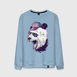 Свитшот хлопковый мужской Cool panda!, цвет: мягкое небо