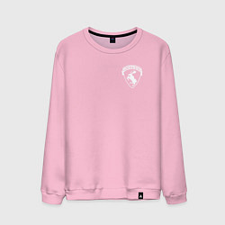 Свитшот хлопковый мужской VOLVO логотип лось, цвет: светло-розовый