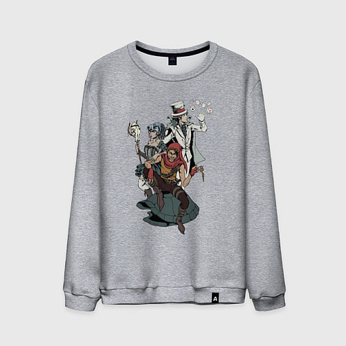 Мужской свитшот Мрачная сказка by Knyaga / Меланж – фото 1