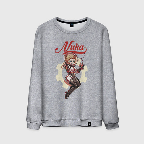 Мужской свитшот Nuka Cola, space / Меланж – фото 1