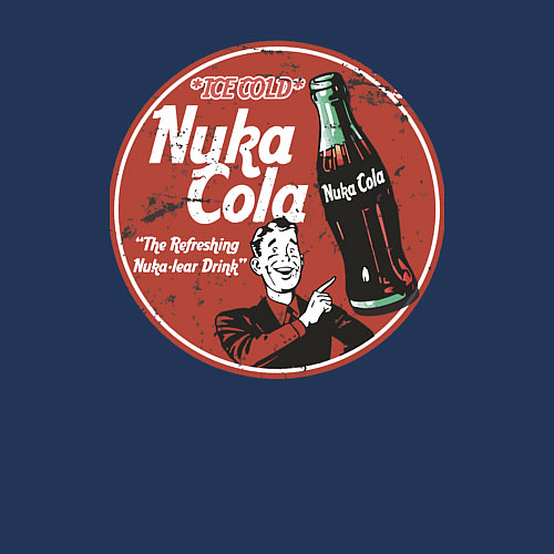 Мужской свитшот Nuka Cola Ice Cold Retro / Тёмно-синий – фото 3