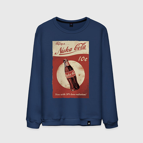 Мужской свитшот Fallout Nuka Cola Poster Pop art / Тёмно-синий – фото 1