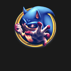 Свитшот хлопковый мужской Sonic Exe Horror, цвет: черный — фото 2