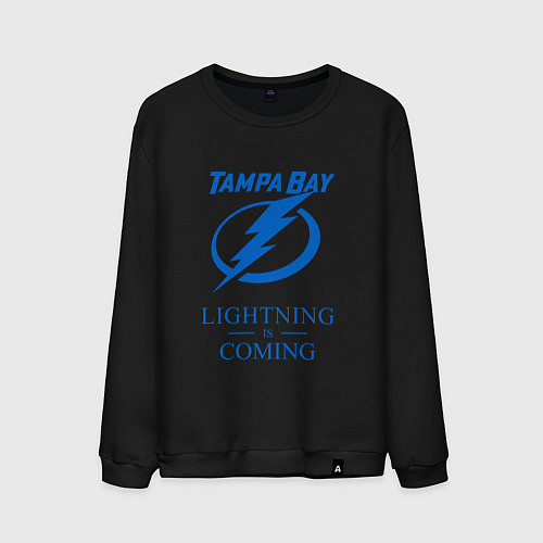 Мужской свитшот Tampa Bay Lightning is coming, Тампа Бэй Лайтнинг / Черный – фото 1