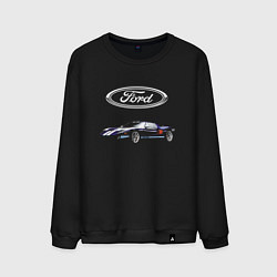 Свитшот хлопковый мужской Ford Racing, цвет: черный