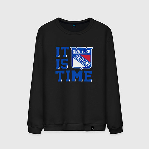 Мужской свитшот It is New York Rangers Time Нью Йорк Рейнджерс / Черный – фото 1