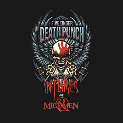 Свитшот хлопковый мужской Five Finger Death Punch Playbill, цвет: черный — фото 2