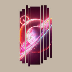 Свитшот хлопковый мужской Моя Вселенная Космическое настроение, цвет: миндальный — фото 2