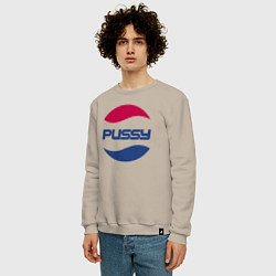 Свитшот хлопковый мужской Pepsi Pussy, цвет: миндальный — фото 2